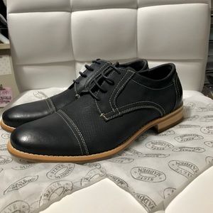 Steve Madden Mens Blue Casual Dress Lace Up Oxford